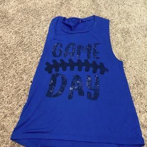 Blue Game Day Tank